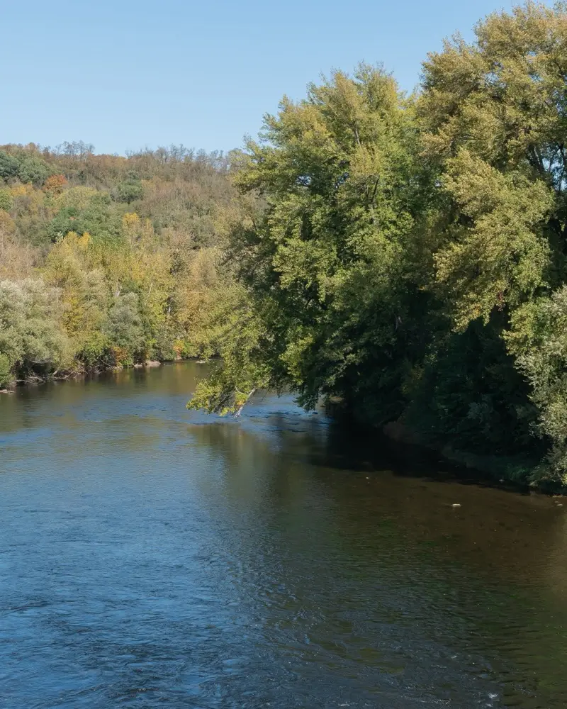 L’Allier entre deux rives boisées aux couleurs d’automne