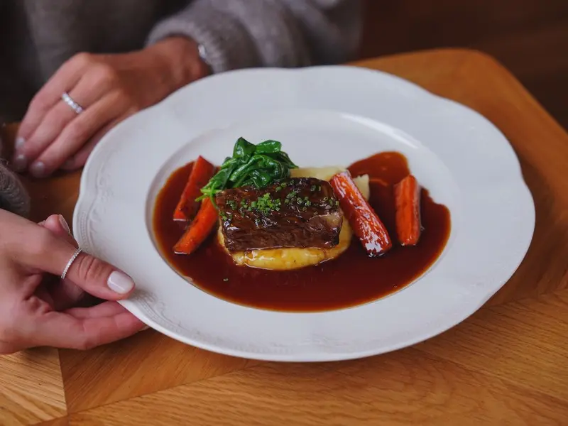Plat du jour servi au bistrot fictif La Craie, sur la démo de site pour la restauration