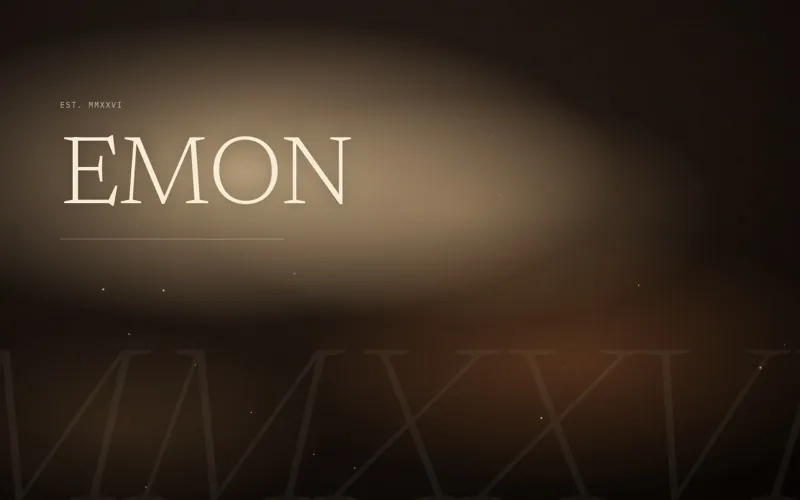 Page d'accueil du site EMON, maison d'objets haut de gamme